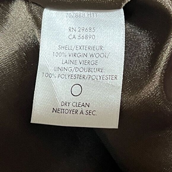 New Pendleton Tan Plaid Virgin Wool 3/4 Sleeve Womens Top Sz 14 - Picture 7 of 7